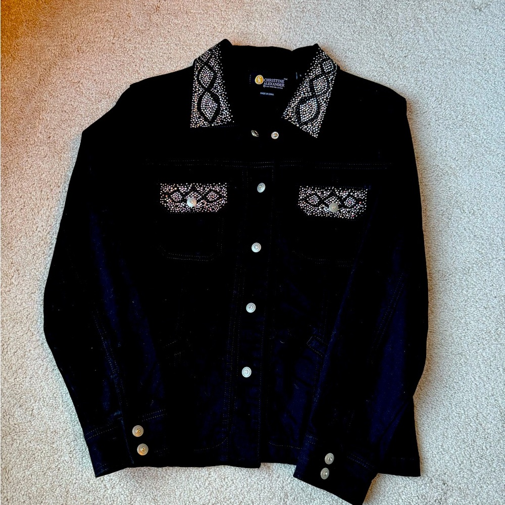 Christine Alexander Black Jean Jacket